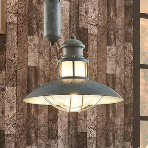 B-Ware Lindby Pendelleuchte Hängeleuchte Louisanne LED Lampe dimmbar grau-grün 25,7cm