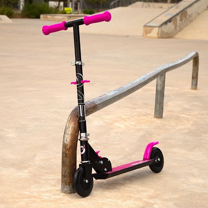 EVO Scooter Faltbar Pink Kinderfahrzeug 2-Rad höhenverstellbar ABEC-5 65x32x76cm - 5050843824719