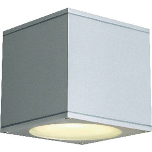B-Ware SLV Außenwandleuchte Big Theo silbergrau 1-flammig GU10 IP44 Aluminium