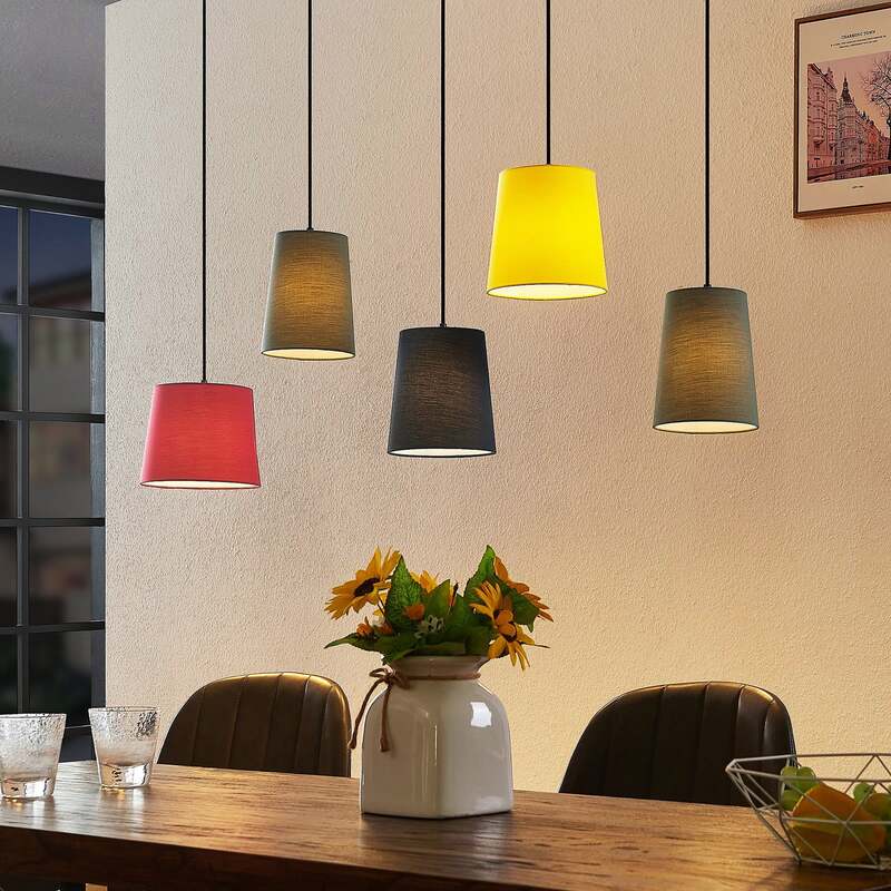 Lindby Hängelampe Hängeleuchte Amilia LED Pendelleuchte Lampe bunt 5-flammig - 4251911719444