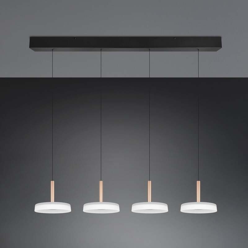 TRIO LIGHTING Hängeleuchte Pendelleuchte LED Celeste weiß braun dimmbar 115 cm - 4017807627404