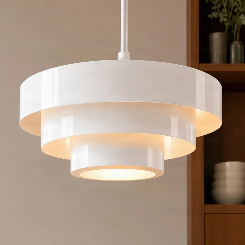 Lindby Hängeleuchte Tivra LED Pendelleuchte dimmbar Lampe weiß Ø35cm 27cm hoch - 4255830913013