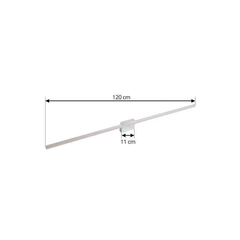 Lucande LED-Spiegellampe Kivana Wandleuchte chrom 120cm IP44 Badezimmerlampe - 4251911776454