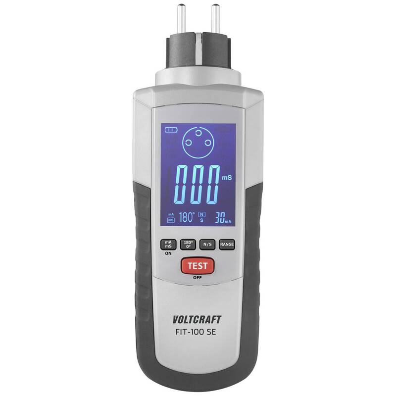 VOLTCRAFT FIT-100 RCD-Prüfgerät digital IP40 für FI-Schutzschalterprüfung - 4064161328058