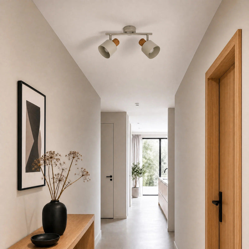 Lindby Deckenstrahler Lenja LED Strahler dimmbar 2-flammig beige Metall 45,4cm - 4255830917202
