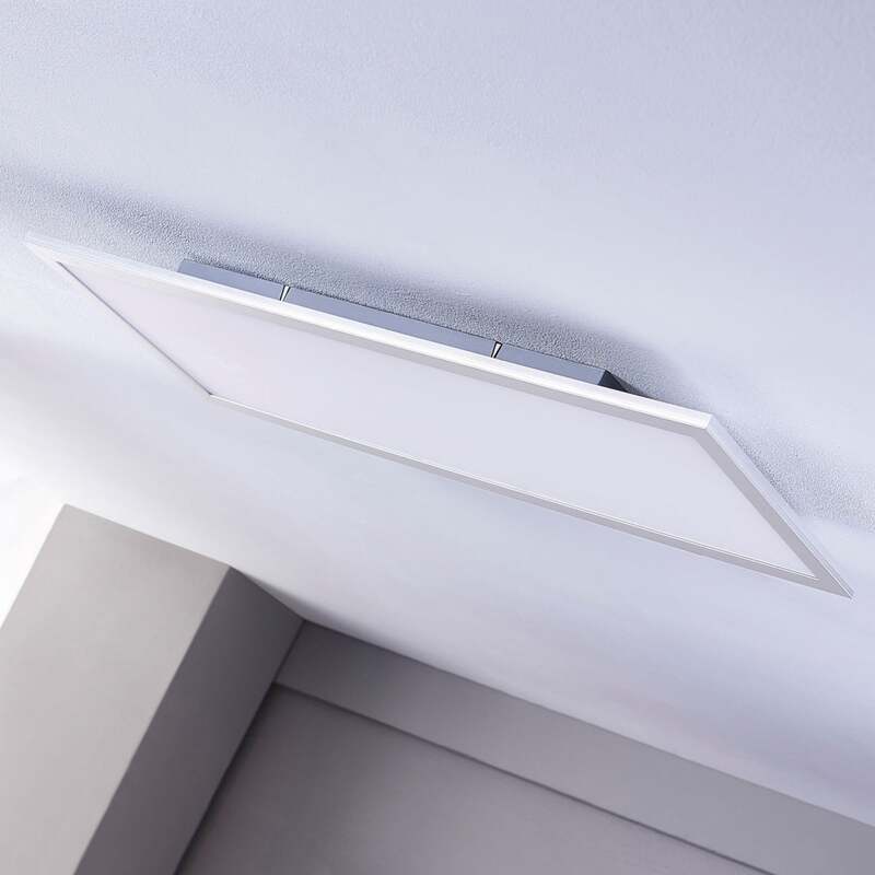 Lindby LED-Panel Livel dimmbar CCT 120x30cm Fernbedienung silber weiß 36W - 4251096528435