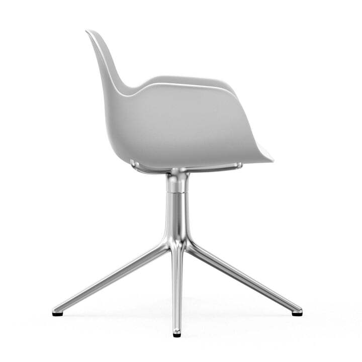 Normann Copenhagen Form Drehsessel Drehstuhl Armlehnstuhl Büro Aluminium Weiß - 5712396018853