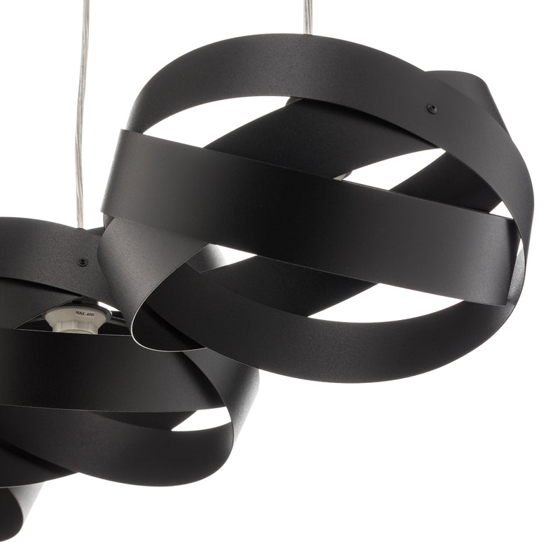 Hängeleuchte Tornado LED Pendelleuchte dimmbar 3-flammig schwarz 95x26cm - 5905563001868