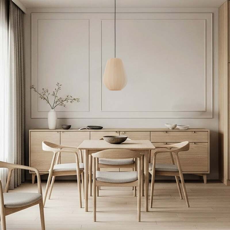 Lindby Hängeleuchte Helin beige Ø 30 cm Stoff Deckenlampe Deckenleuchte Lampe - 4251911793819