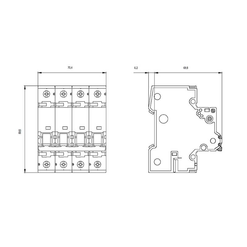 Siemens Freischalter Schalter Hauptschalter Grau 4polig 63A 4 1000VDC - 4001869415840