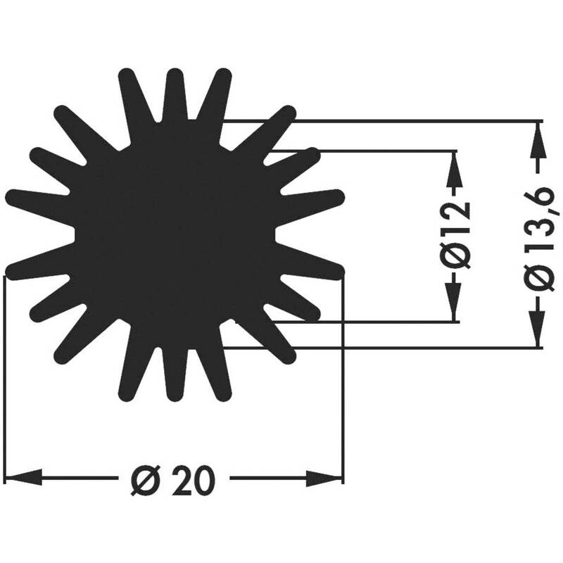 Fischer Elektronik LED-Kühlkörper SK 585 10 SA Aluminium schwarz Ø20mm x H10mm - 2050001806086