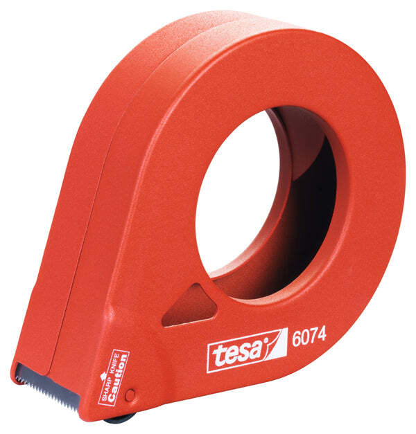 Tesa Klebeband-Abroller Handabroller Metall 3,8cm 66m rot effizient praktisch - 4042448203847