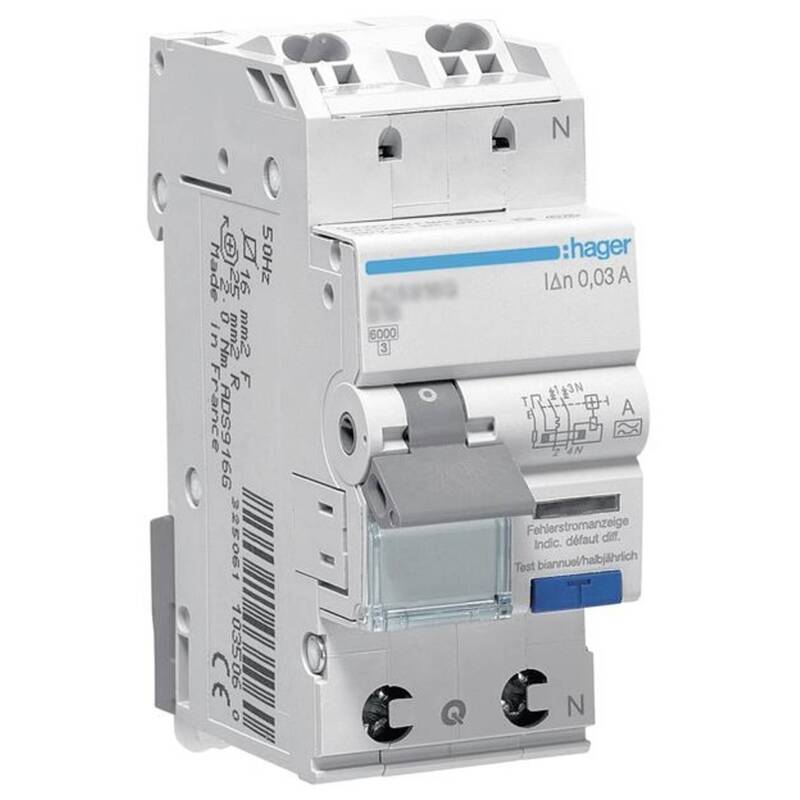 Hager ADS982D FI-Schutzschalter Leitungsschutzschalter Fehlerstrom - 3250611068259