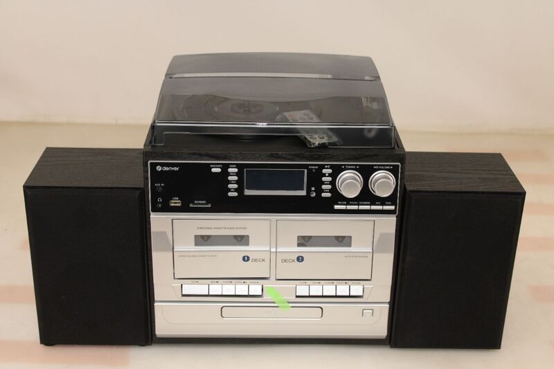 Denver Stereoanlage DAB+ MRD-166 Plattenspieler USB Aufnahmefunktion schwarz - 5706751051906