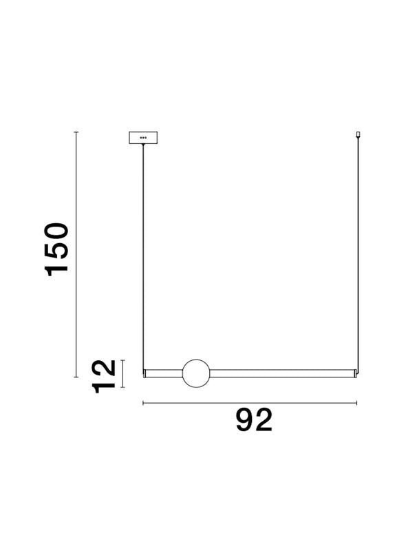 Nova Luce Pendelleuchte Hängeleuchte LED NEUTRON Gold Warmweiß 11 W 92 cm Lampe - 5212017439437