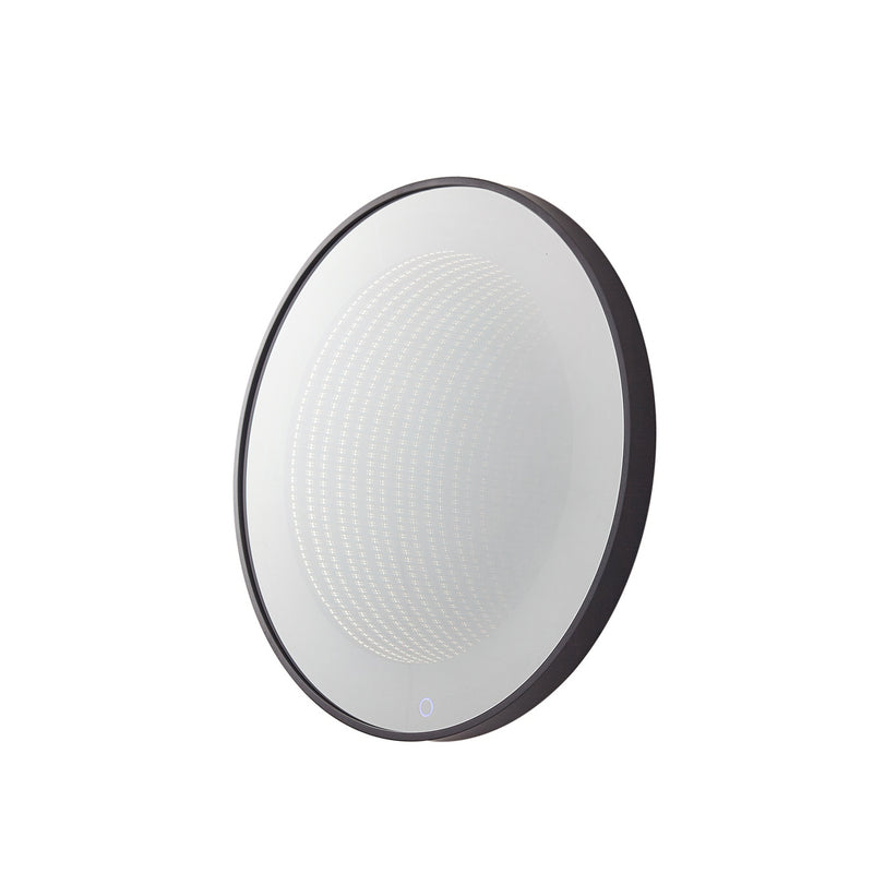 Lucande LED-Infinity-Spiegel Emire schwarz 60cm IP44 17,5W CCT Aluminium Glas - 4251911777918