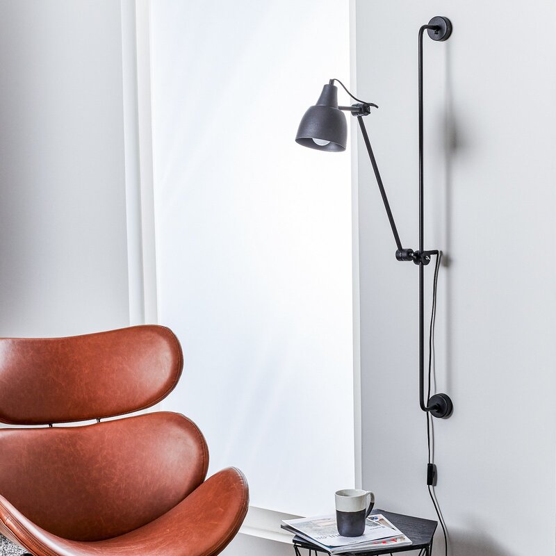 Euluna Wandleuchte mit Stecker Wandleuchte Wandlicht Leseleuchte Licht 1-flammig - 5904798648213