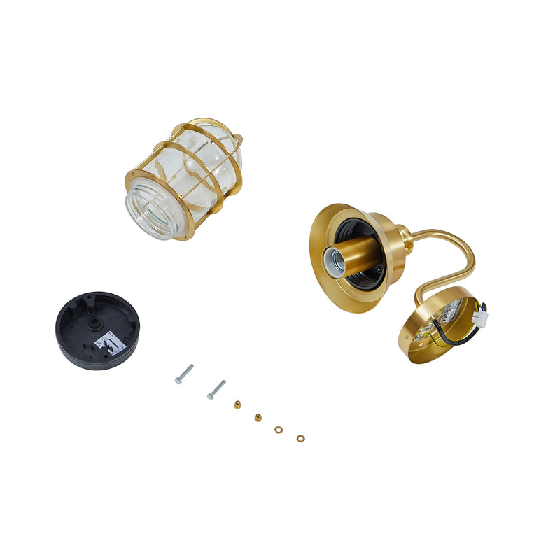 Lindby Außenwandleuchte Adalie messingfarben Edelstahl IP44 dimmbar 15W E27 - 4251911786705
