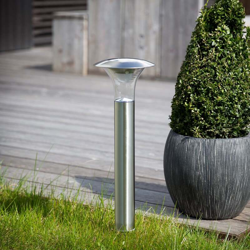 Lindby Solar-Gartenleuchte Jolin LED Außenleuchte Edelstahl 66cm IP44 - 6291106558869