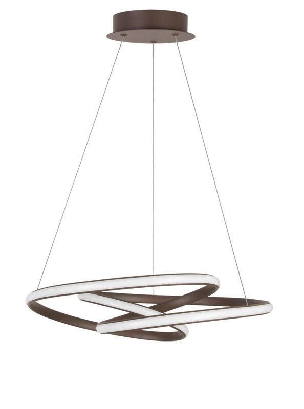 Nova Luce Pendelleuchte Hängeleuchte MENTON LED Kaffeebraun Warmweiß dimmbar - 5212017424310