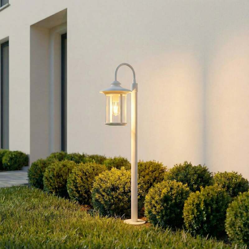 Lindby Wegeleuchte Zayn LED Gartenleuchte Pollerleuchte dimmbar weiß 109cm IP65 - 4255830907159