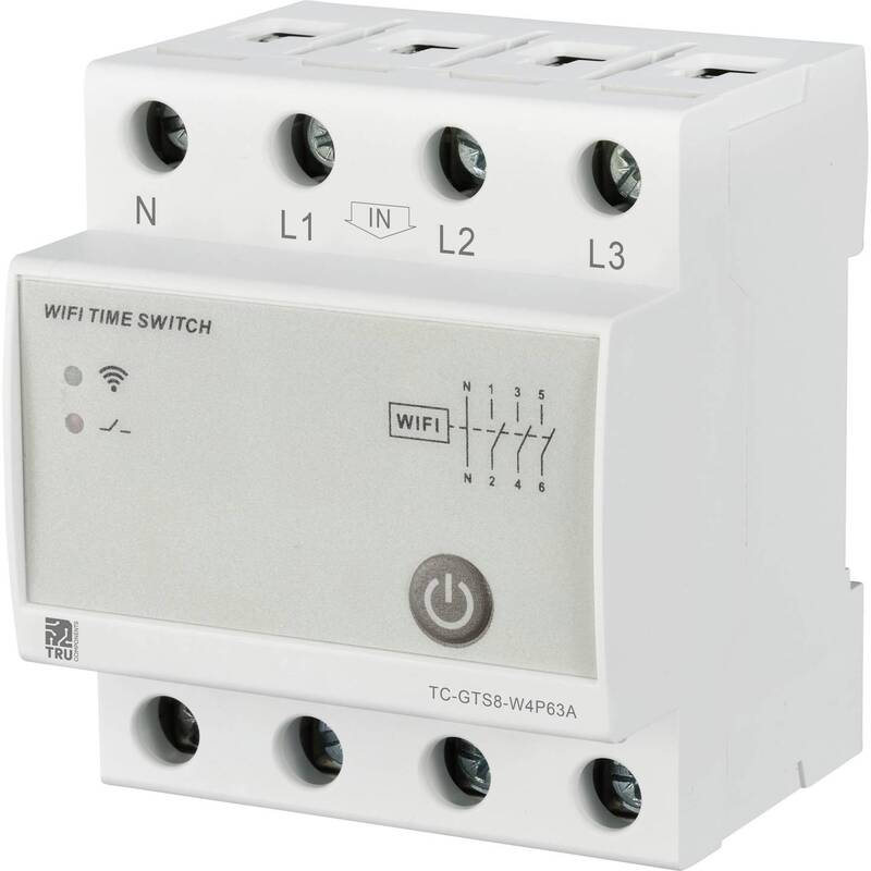 WLAN-Schalter TC-GTS8-W4P63A 230V 63A Tuya Smart App Steuerung 1 Stück - 4064161322117