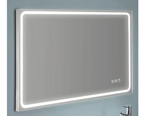 Focco Badspiegel Lichtspiegel LED Spiegel MIA II Alu Natur Badezimmer drehbar - 8436549391475