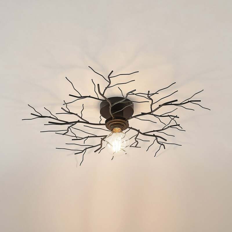 Lindby Deckenleuchte Vetki LED Lampe Leuchte dimmbar schwarz Ø60cm 1-flg. Metall - 4251911706987