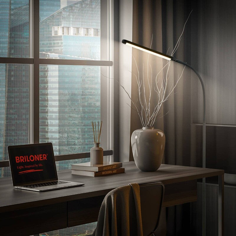 Briloner Stehleuchte Mura LED Lampe dimmbar Touchdimmer schwarz 170cm hoch - 4002707487548