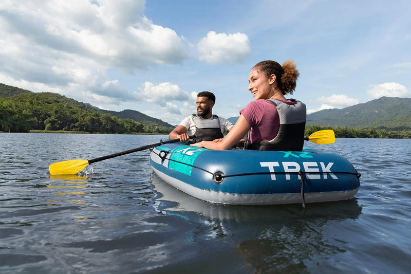 Bestway Schlauchboot Trek X2 232x118cm Freizeitboot mit Ruder und Pumpe blau - 6941607373033