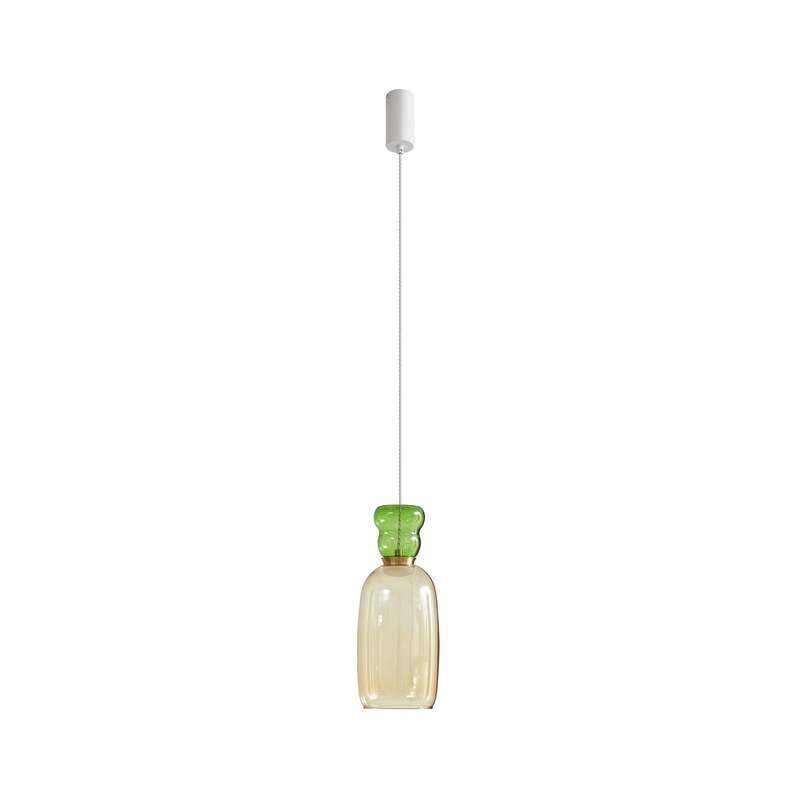Lucande Hängelampe Hängeleuchte Fay LED Pendelleuchte Lampe gelb grün Ø 15 cm - 4251911778502