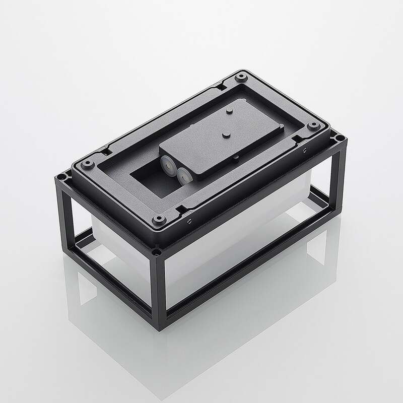 Lucande Außenwandleuchte Ilirian LED Gartenlampe Wandleuchte anthrazit 15x25cm - 4251096573138