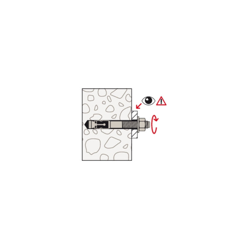 Fischer Bolzenanker FAZ II Plus 12mm M12 Anker Durchsteckmontage 180mm 20 Stück - 4048962462159