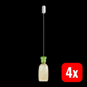 B-Ware Lucande Hängelampe Hängeleuchte Fay LED Pendelleuchte Lampe gelb grün Ø 15 cm