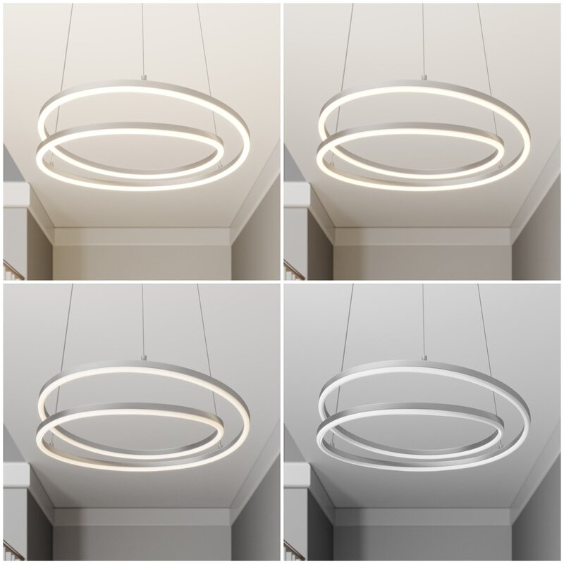 Lindby Davian LED-Hängeleuchte Hängeleuchte Deckenlampe Lampe 37W dimmbar nickel - 4251096563726