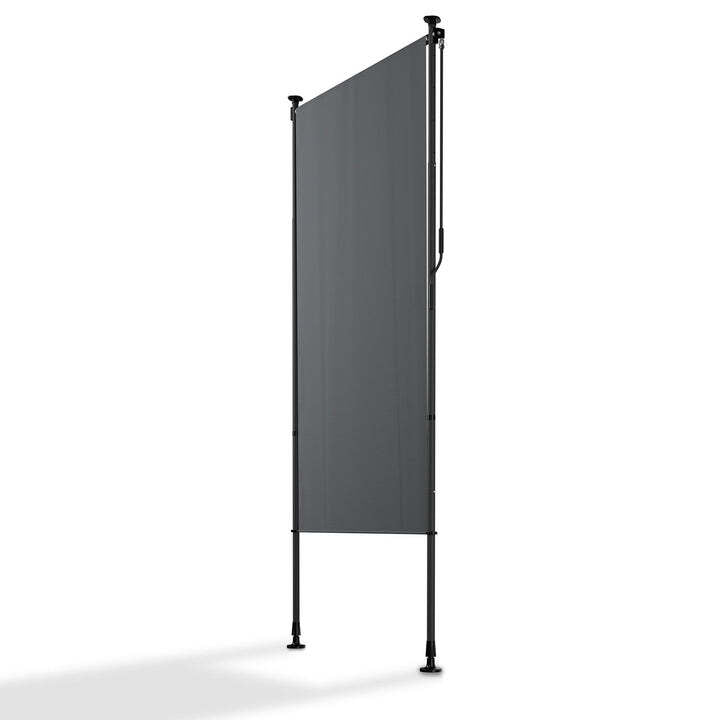 Senkrechtmarkise Barbados grau UV-beständig Sichtschutz ohne Bohren 100x310cm - 4262437183787