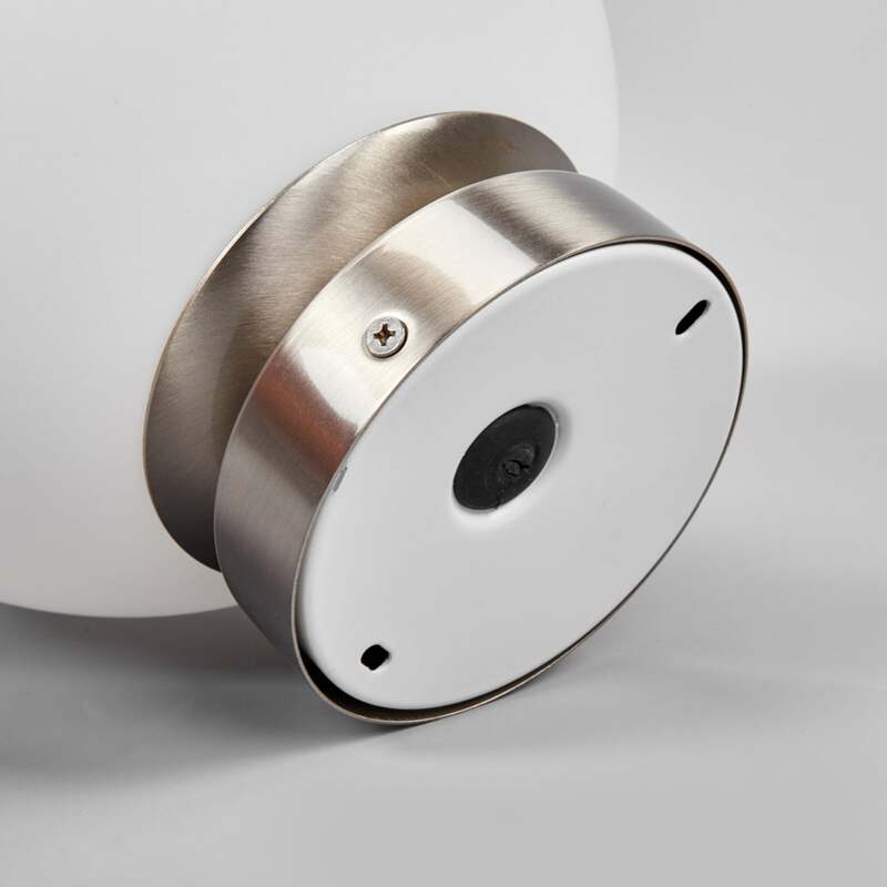 Lindby Deckenleuchte Lennie LED Lampe dimmbar IP44 Ø20cm weiß nickel matt 22,5cm - 4251096523126