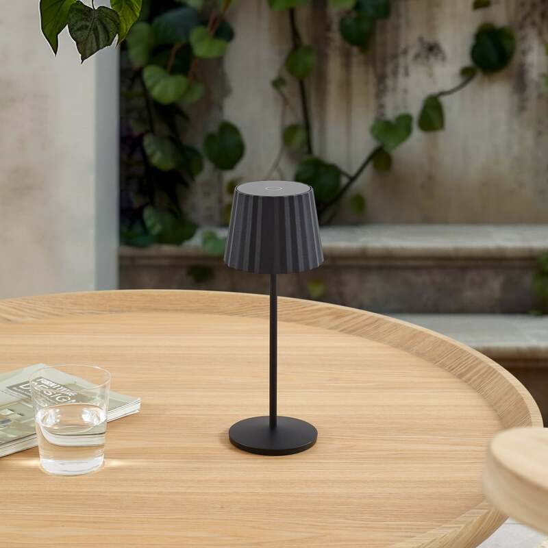 Lindby Tischleuchte Esali LED Dimmbar Akku Lampe Gartenleuchte schwarz IP65 - 4251911764123