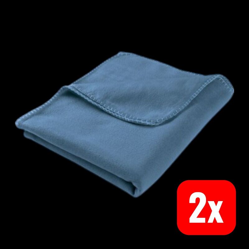 Fleecedecke Uni blau 130x160cm Polyester pflegeleicht vielseitig verwendbar - 4007873400254