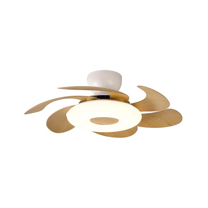 Deckenventilator Ventilator Lampe LED Beleuchtung Mantra Iluminación Flower Holz - 8435153287046