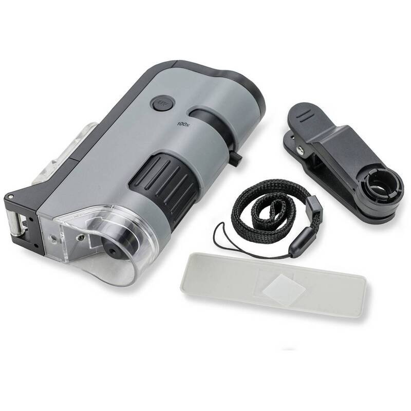 Carson Optical Taschenmikroskop MicroFlip MP-250 250x Vergrößerung schwarz - 0750668013040