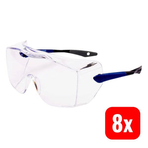 8x B-Ware 3M Schutzbrille OX3000B Kunststoff klar blau schwarz EN 166-1 DIN 166-1 leicht
