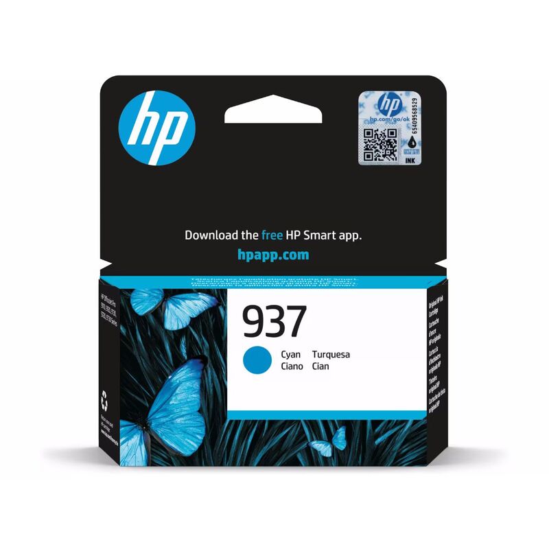 HP Druckerpatrone 937 Original Cyan Tinte für OfficeJet Pro 9100 Serie 800 - 0196786147531