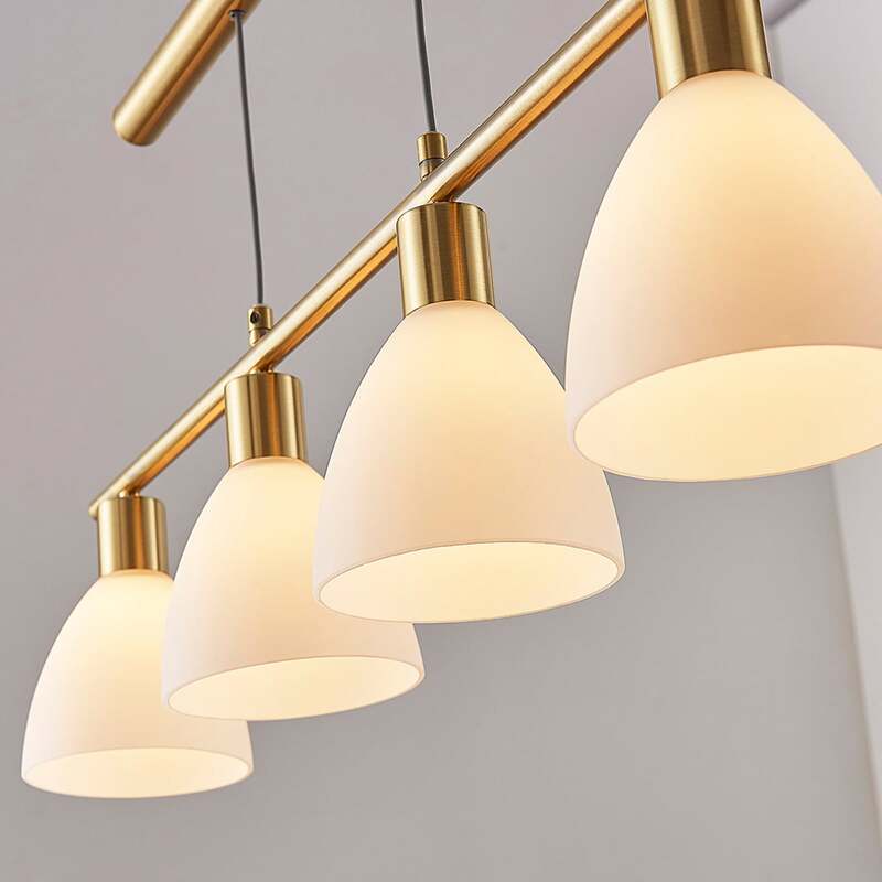 Lindby Hängelampe Hängeleuchte Simeon LED Pendelleuchte dimmbar messingfarben - 4251096505870