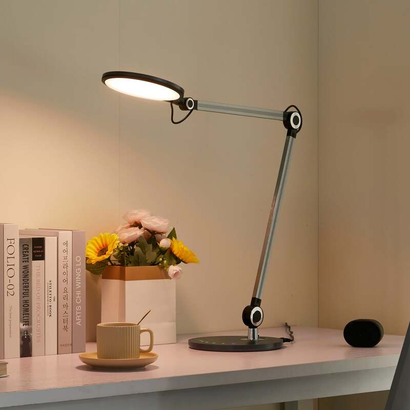 Lindby Tischleuchte Nyxaris LED Lampe dimmbar Touchdimmer grau 50cm CCT 3-stufig - 4251911775624