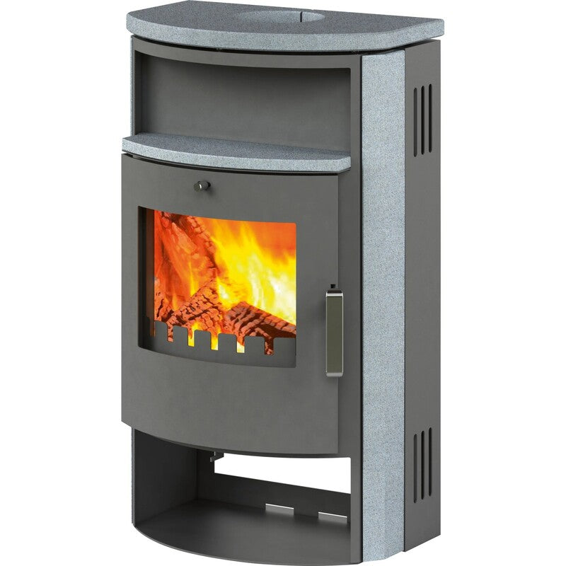 Accente Kaminofen Pamir 2.0 Naturstein Schwarz 6,7 kW Heizgerät Kamin Ofen - 4251787400224