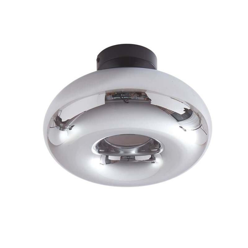 Lindby Deckenleuchte Zehra LED Lampe Leuchte dimmbar schwarz rauchgrau Ø28cm - 4251911772791