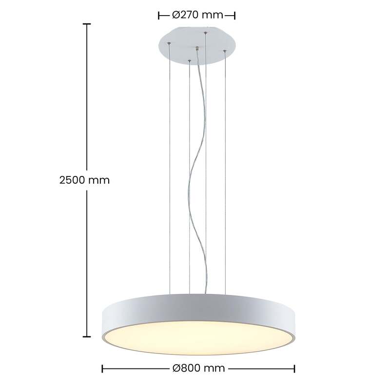 Arcchio Pendelleuchte Hängelampe LED Lampe Noabelle weiß Metall Wohnzimmer Es443 - 4251096597400
