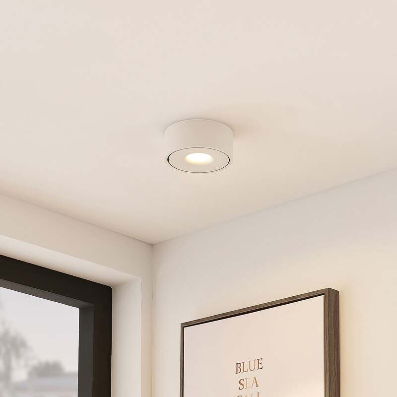 Arcchio Deckenlampe LED Leuchte Rotari dimmbar warmweiß Ø12cm Aluminium weiß - 4251096578805
