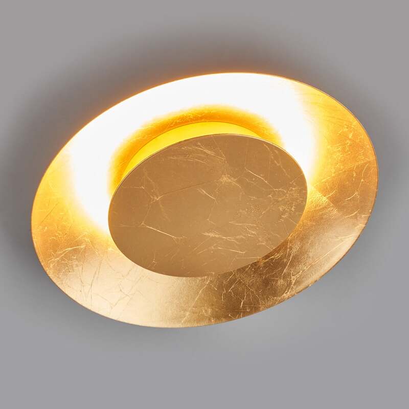 Lindby Deckenleuchte Keti LED Lampe gold rund Metall Ø35cm warmweiß 3000K - 4251096511864